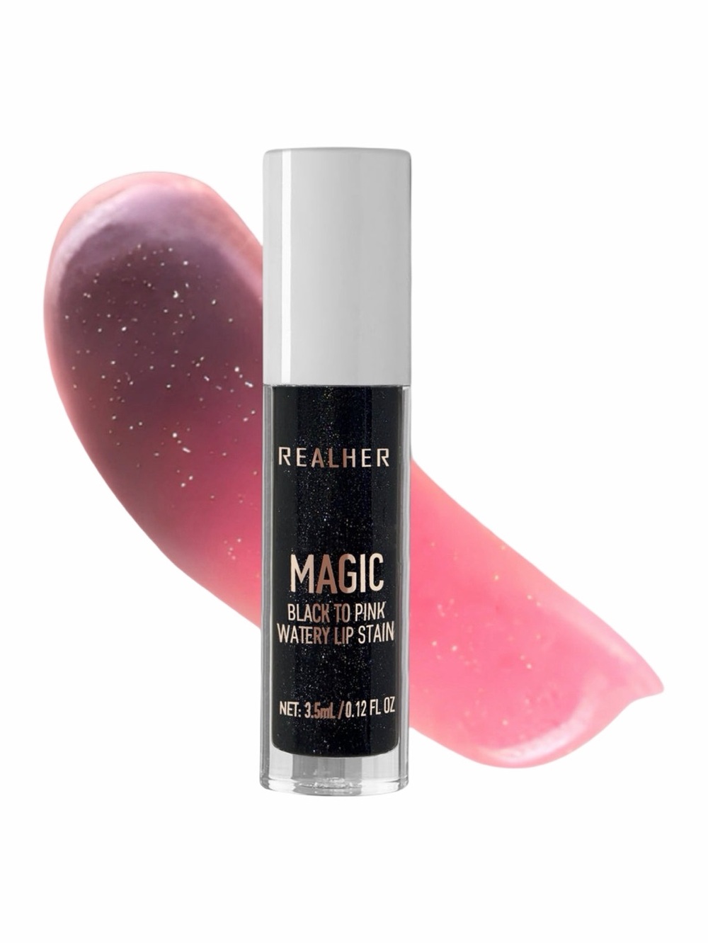 RealHer Discover Your Magic Black To Pink Lip Gloss - 0.12 fl oz - Bright Pink